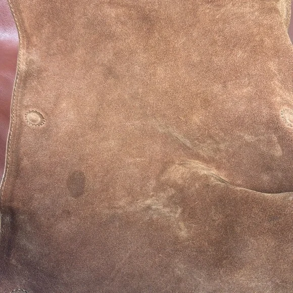 All Saints Copper Brown Leather and Suede Medium Shoulder Bag - Picture 3 of 9